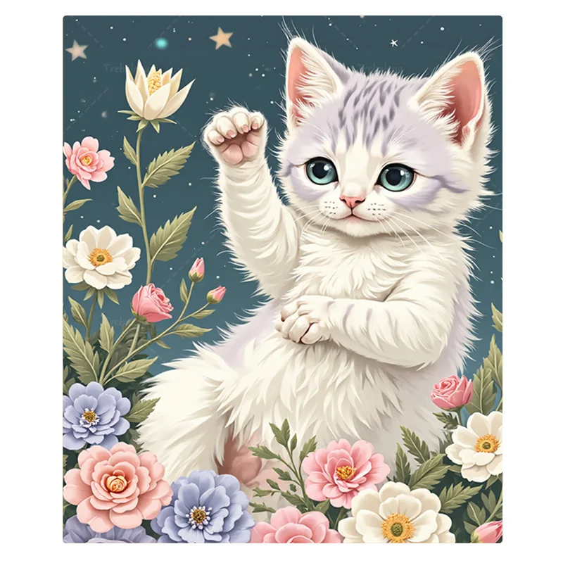 1 قطعة بطانية الفانيلا لطيف القط مع طباعة الأزهار بطانية مريحة لينة لديكور المنزل #2