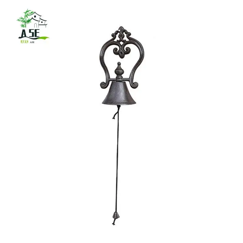 

A05E-Nordics Style Vintage Brown Iron Door Bell For Garden And Porch