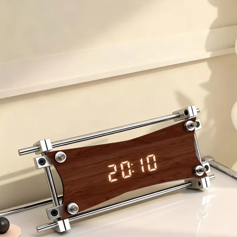 

Цифровые часы-будильник Light Axis, современный декор для рабочего стола и стен, креативный подарок на новоселье с LED-дисплеем