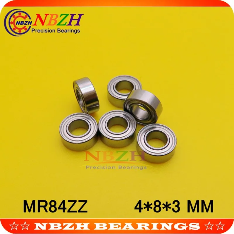 NBZH Free Shipping  10 PCS MR84ZZ MR84-2RS SMR84ZZ SMR84-2RS  4X8X3 mm Deep groove Ball Bearings MR84 / L-840 ZZ