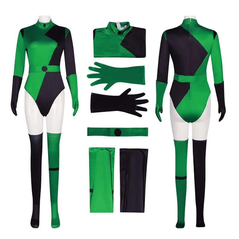 

Shego Swimsuit Cosplay Jumpsuit Bodysuit for Female Women Girls Role Playing Costume Outfits Halloween Party Sexy Fancy Clothes