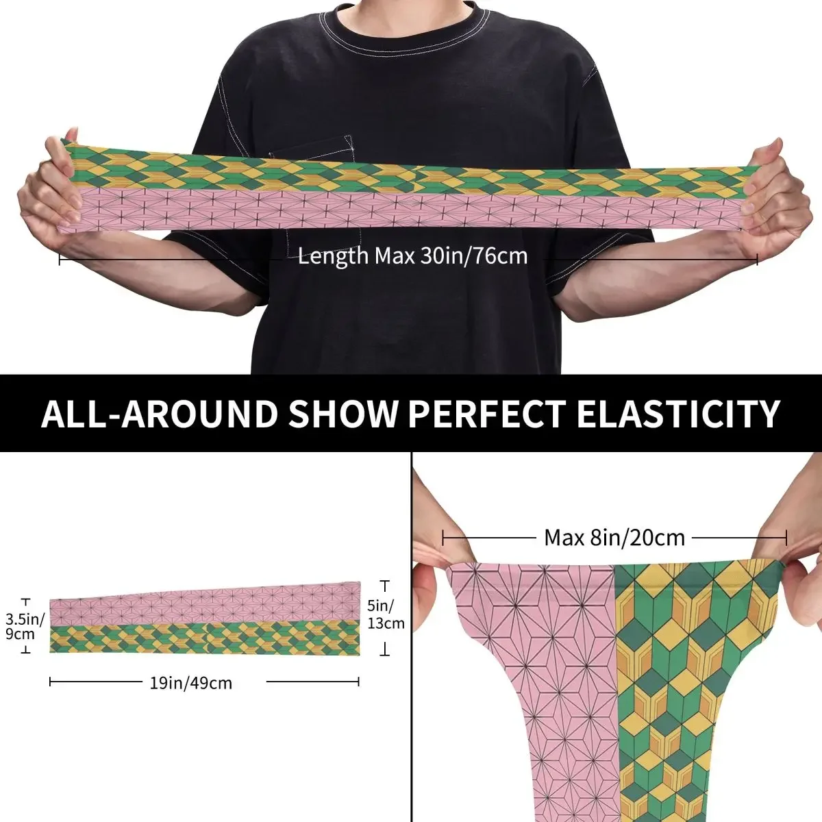 Cooling Kimetsu No Yaiba Arm Sleeves Women Men Pattern Nezuko Kamado x Tomioka Giyuu Haori Athletic Sports Tattoo Cover Up
