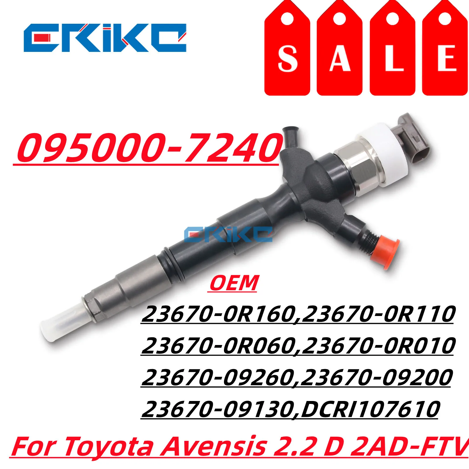 23670-0R010 23670-0R060 FUEL INJECTOR PARTS 095000-7241 095000-7242 FOR TOYOTA AVENSIS DENSO 095000-7240