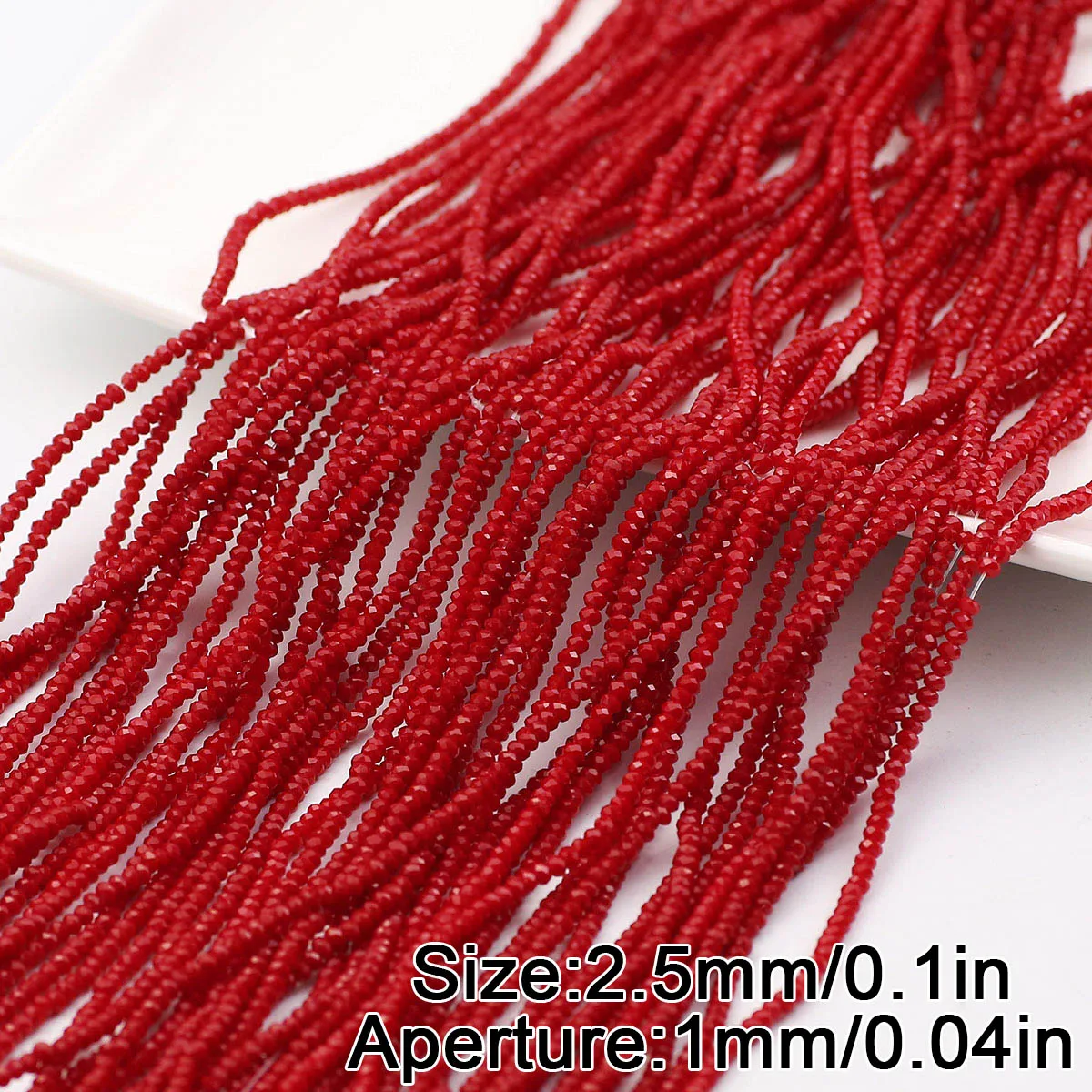 150~600pcs 2.5mm Red Faceted Crystal Glass Flat Round Spacer Loose Beads For Jewelry Making DIY Bracelets Necklaces Accessories