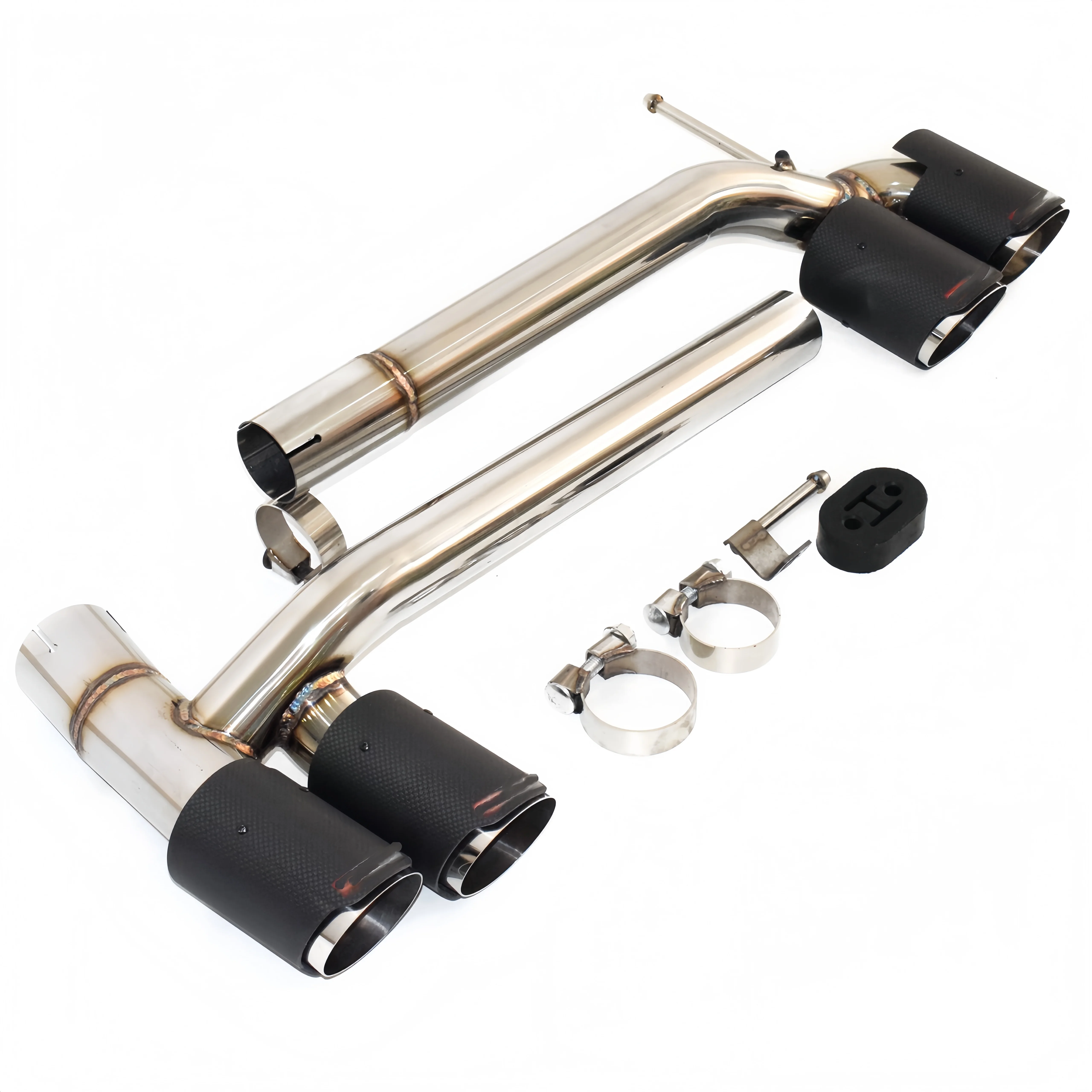 For BMW F30 F31 320i 318i Car Accessories Quad Stainless Steel Exhaust Pipe Muffler Tip Nozzle Changed M3 Look Bumper