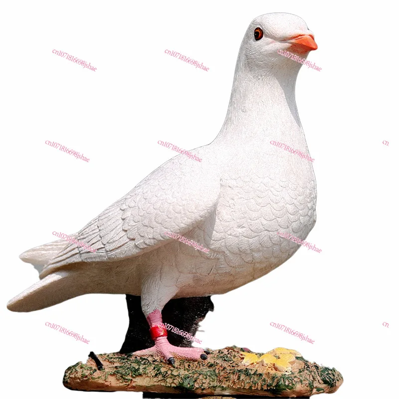 Garden Garden Decoration Animal White Pigeon Ornament Creative Home Props Resin Bird Home Model Crafts