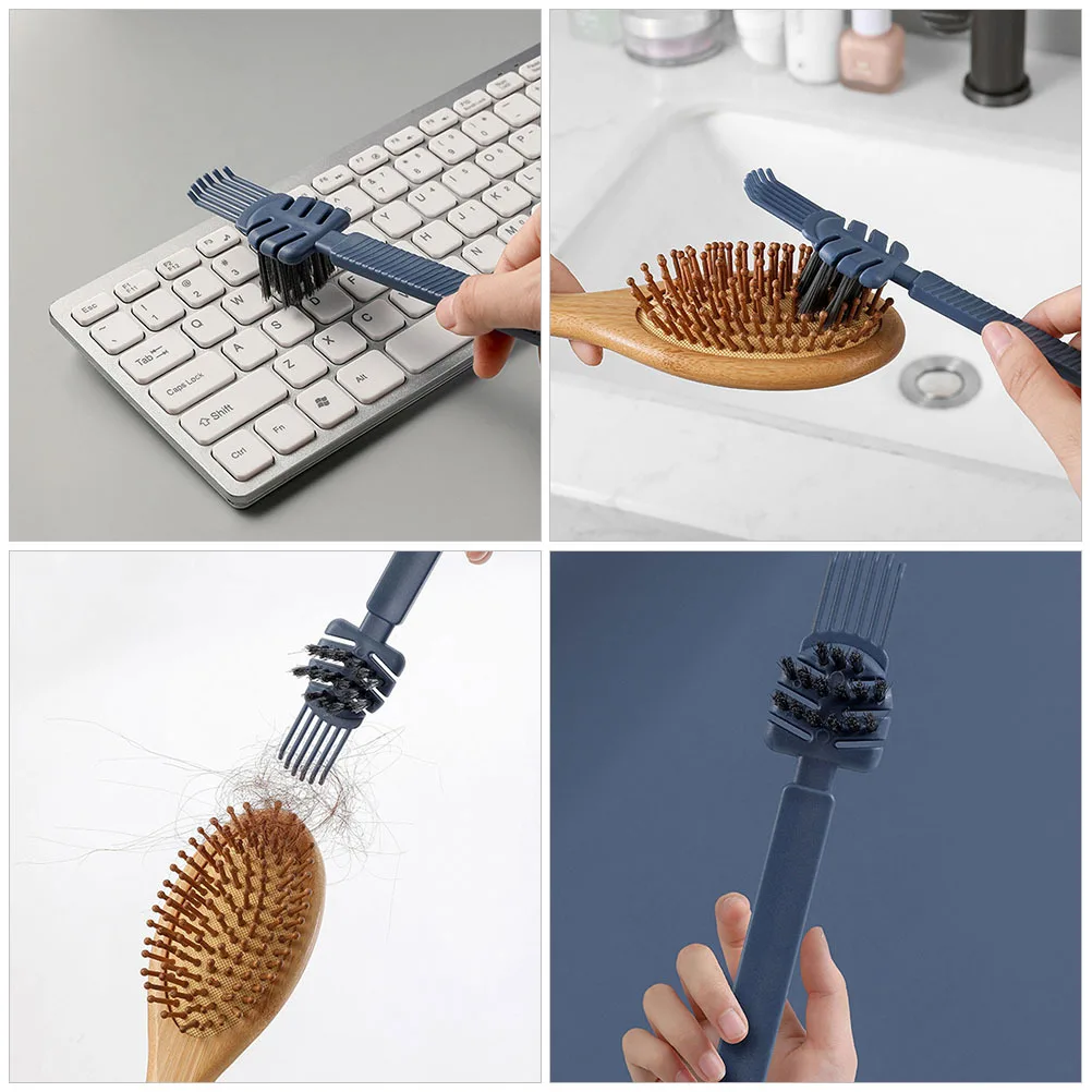 4 pezzi strumento per la pulizia della spazzola per capelli spazzola per la pulizia del pettine piccola leggera portatile per la pulizia della spazzola per capelli di design del rastrello del salone di viaggio a casa