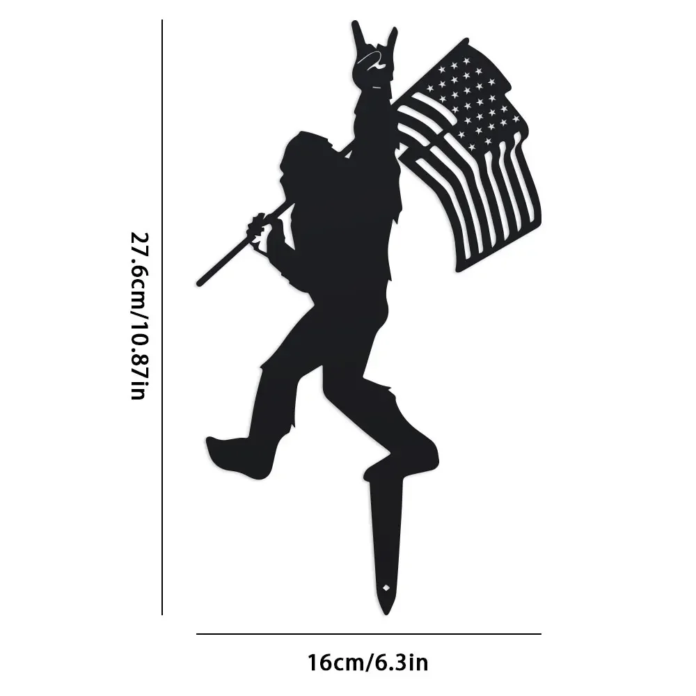 1pc Metal Add A Touch of Americana To Your Garden with This Sasquatch Yard Art Silhouette!