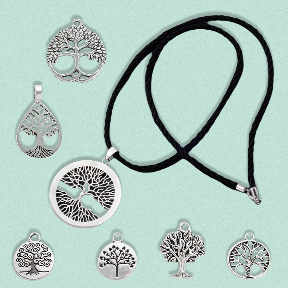 diy alloy hollowed-out life Tree accessories for personalized life tree fashion clothing