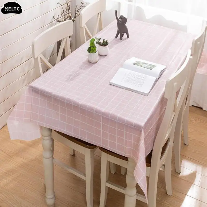 1PCS  Plaid Tablecloth PEVA Waterproof Oilproof Tablecloth Table Cloth Plaid Pattern Table Cover For Party Outdoor Picnic Cloth