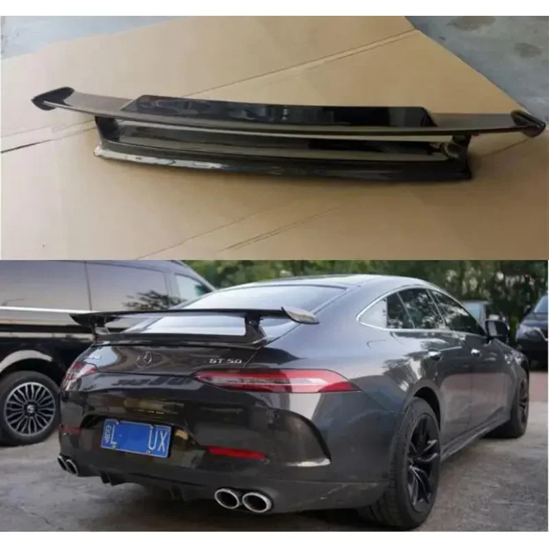 Real Carbon Fiber Car Rear Wing Trunk Lip Spoiler For Mercedes-Benz AMG GT43 GT50 GT53 GT63S 2019 2020 2021 2022