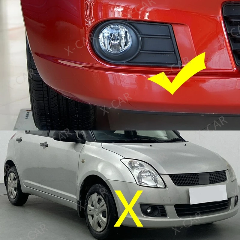 1 مجموعة الهالوجين المصد الأمامي الضباب مصباح فوجليت إطار غطاء أسلاك تسخير لسوزوكي سويفت 2005 2006 2007 2008 2009 2010