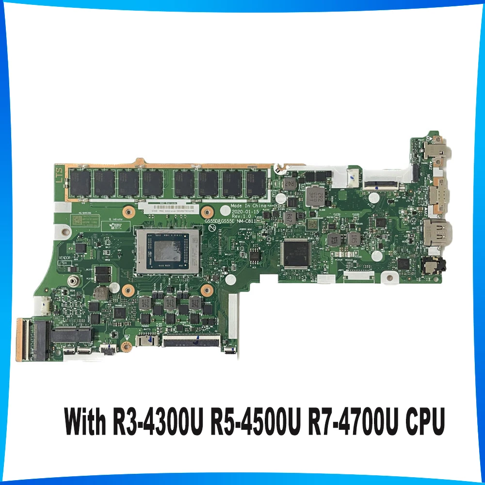 NM-C811 With R3-4300U R5-4500U R7-4700U CPU For Lenovo IdeaPad 5-15ARE05 Laptop Motherboard  RAM:8GB/16GB 5B20S44358 5B20S72546 view 2