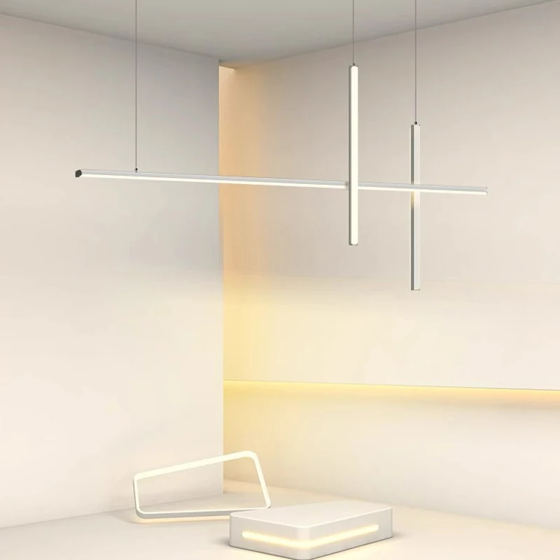 Lampu Gantung Linear Modern LED 2025 Lampu Langit-langit Suspensi Ruang Makan Cocok Untuk Restoran Pulau Dapur Ba