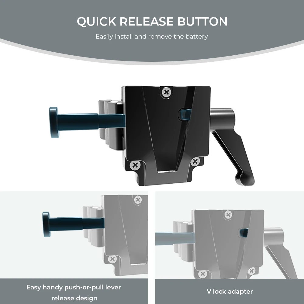 Super morsetto per fotocamera Kayulin con adattatore universale a sgancio rapido con attacco V-Lock per accessorio per studio fotografico con batteria per fotocamera DSLR Sony