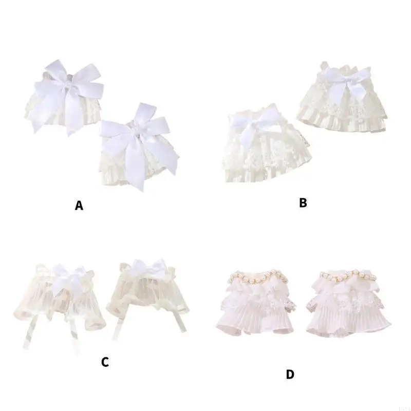 L5YA أطراف أكمام حساسة قابلة للفصل وأكمام لؤلؤية متقنة لتدفئة المعصم للزفاف لإكسسوارات قميص السترة