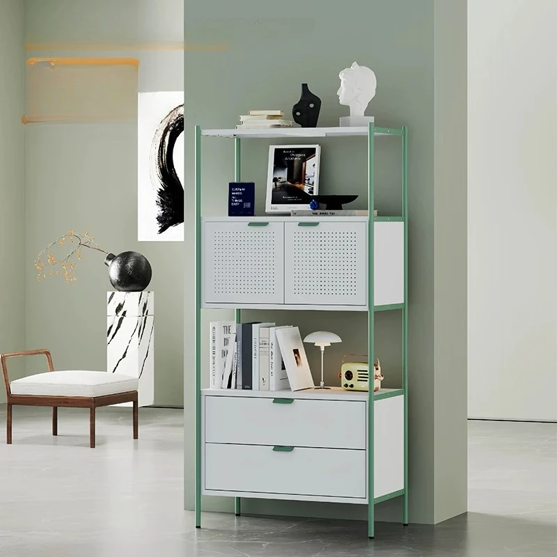 Storage locker Household dustproof storage display rack Living room balcony Multi-layer snack storage rack Ornament display