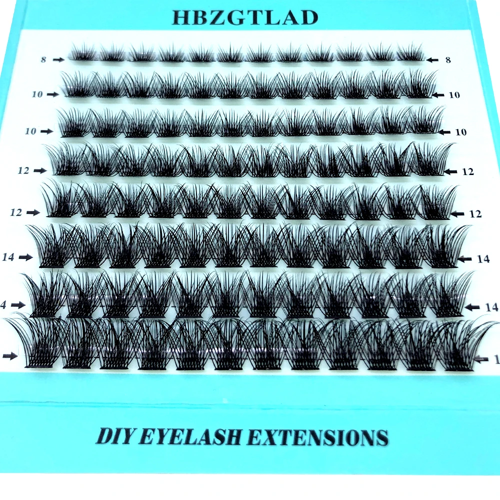 Mischen Sie 3D Fluffy Single Cluster Falsche Wimpern, vorgefertigte Volumenfächer, einzelne Wimpern, segmentierte natürliche gefälschte Wimpern für die Augenverlängerung – Detail 13