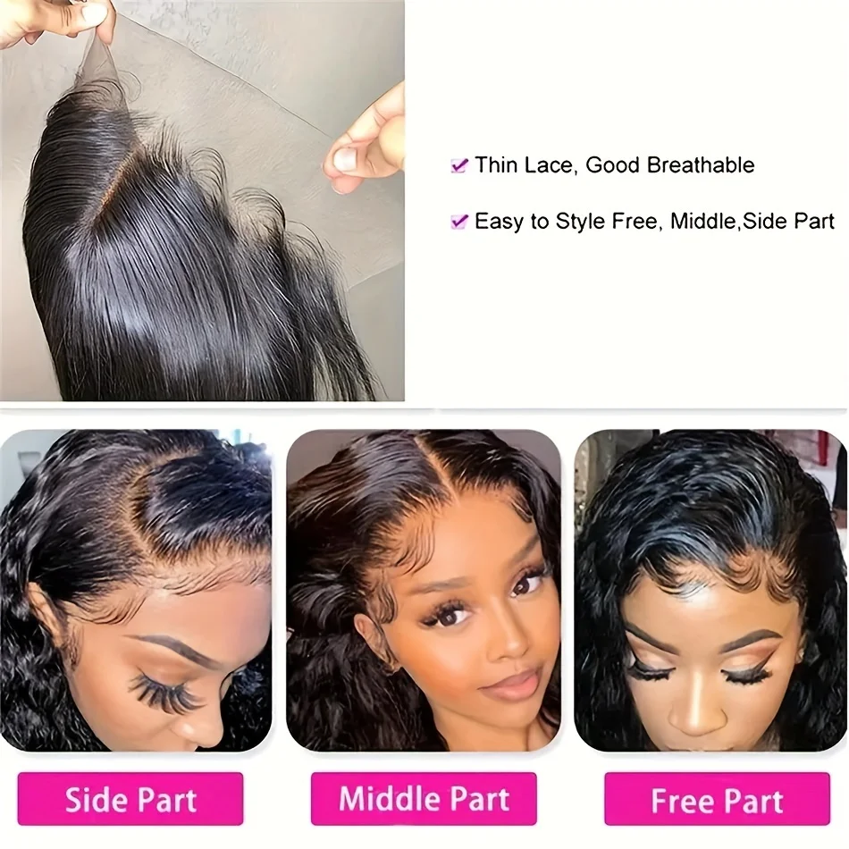 Gelombang Tubuh 13X4 Renda Frontal 100% Rambut Manusia Pra Dipetik Transparan Renda Frontal 100% Rambut Manusia Brasil Renda Frontal