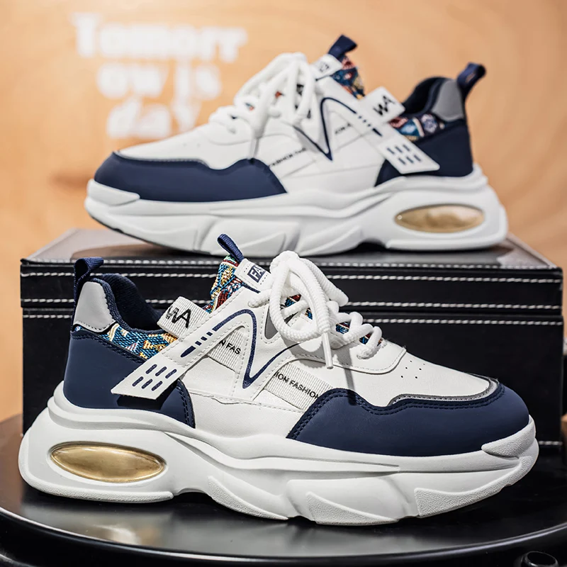 

2025 New Men's Dad Shoes - Autumn Breathable Teenager Sneakers Thick Sole Versatile Casual Running Shoes