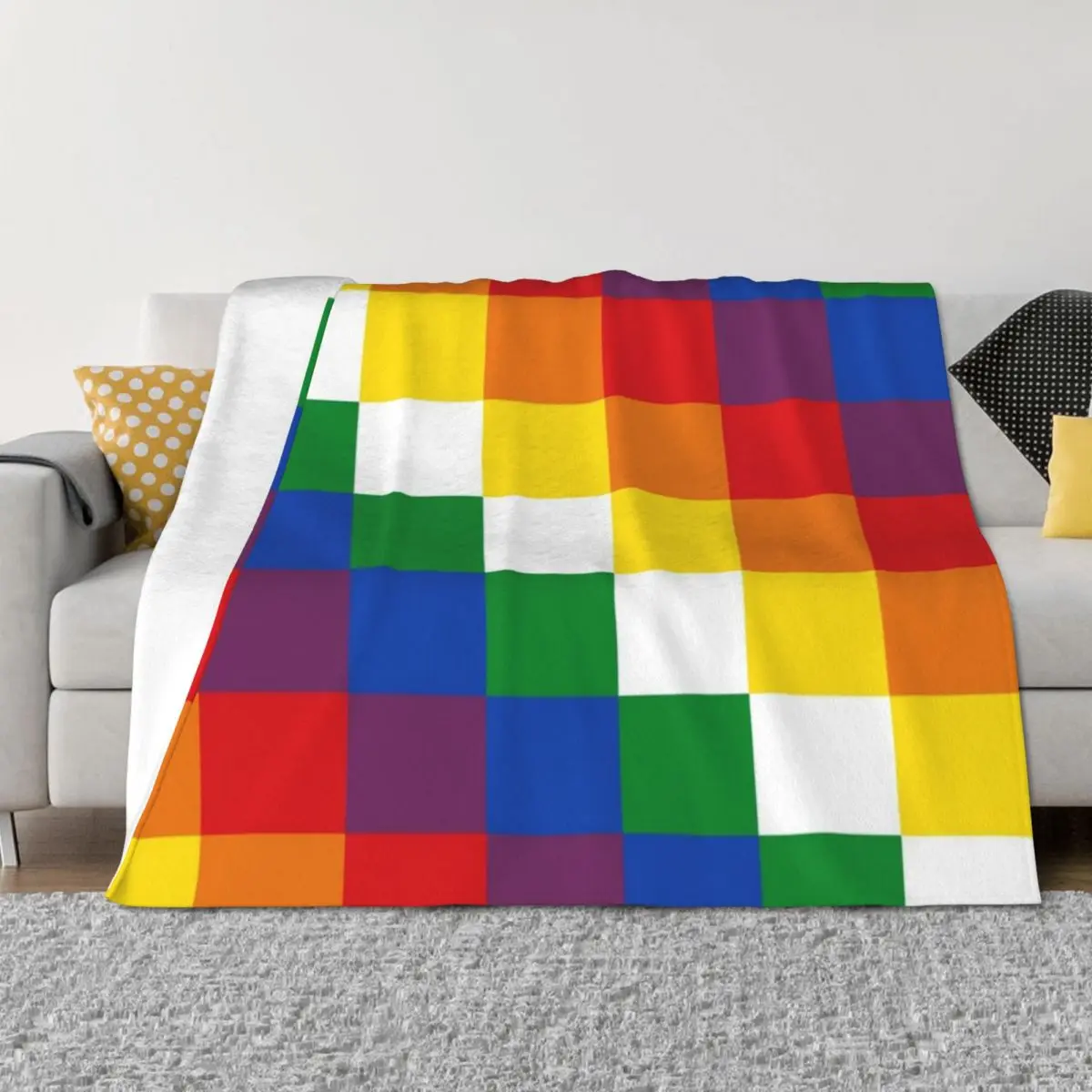 

WIPHALA FLAG Throw Blanket warm for winter Sofa Quilt Summer Weighted Blankets