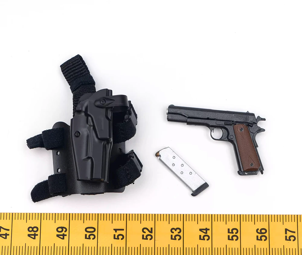 1/6 Soldierstory SSG-008 Man Agent Zone Game Charactor Front Mini Toys Model M1911 Clip Black Leg Holster Not Real For 12