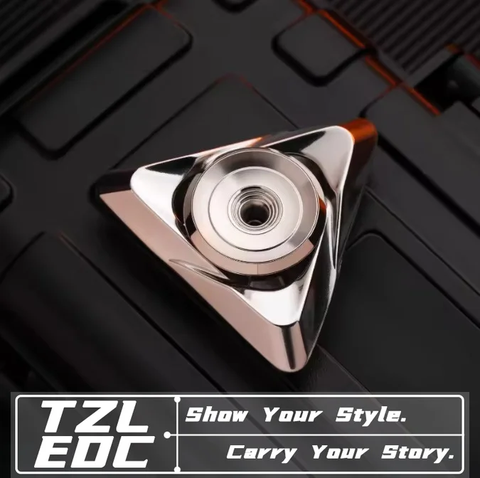 EDC Stainless Steel Finger Gyroscope Finger Rotating Metal Stress Relief Toy For Adults
