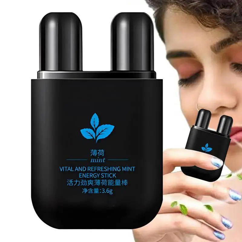 Dual Nasal Inhaler Energy Vapors Stick Portable Aromatherapy Stick With Double Hole Design Refreshing And Energizing Aromatherap