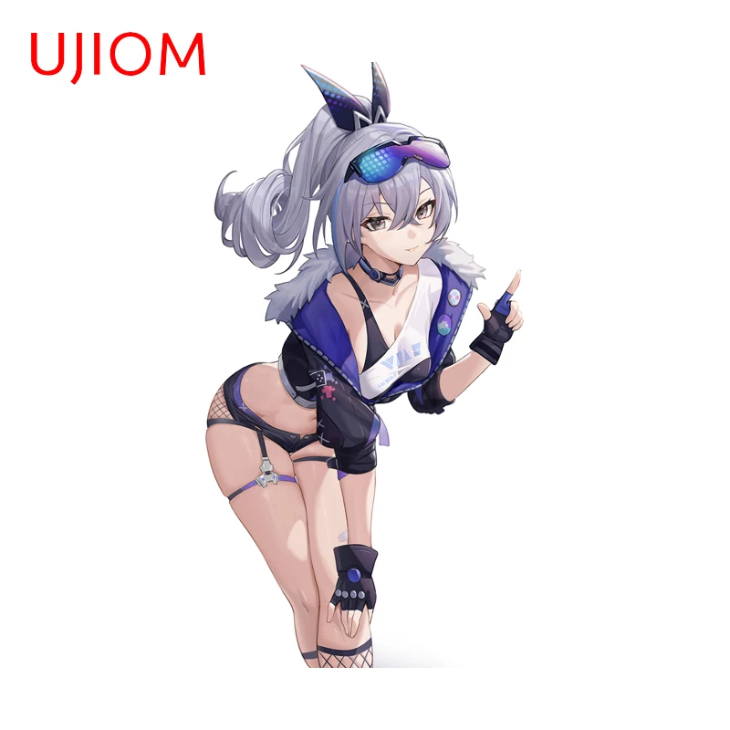 UJIOM Silver Wolf Seductive Character Wall Sticker Honkai Star Rail Skateboard Waterproof PVC Decal Suitable for Game Room Decor