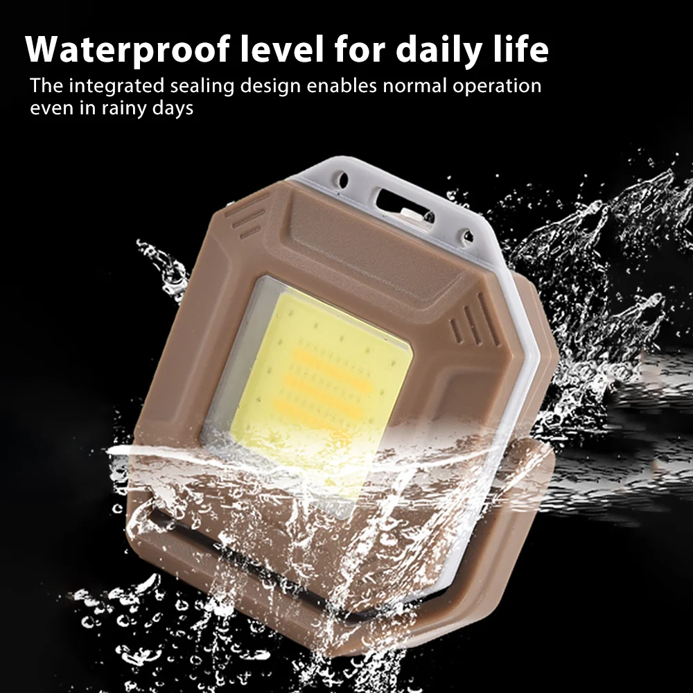 Rechargeable LED Work Light 180° Angle Adjustable Waterproof Inspection Lamp with Magnetic Base for Car Repairing Workshop Use