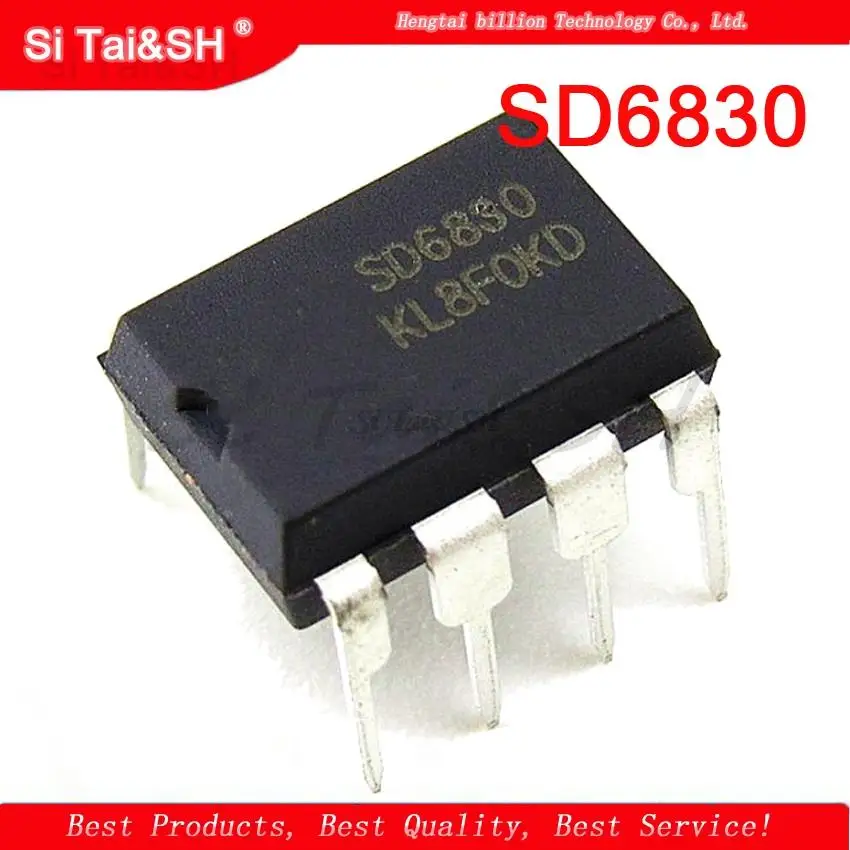 10pcs SD6834 DIP-8 SD6834 SD6835 SD6832 SD6830 SD6864 Built-in high voltage efficiency switching Current mode PWM+PFM controller