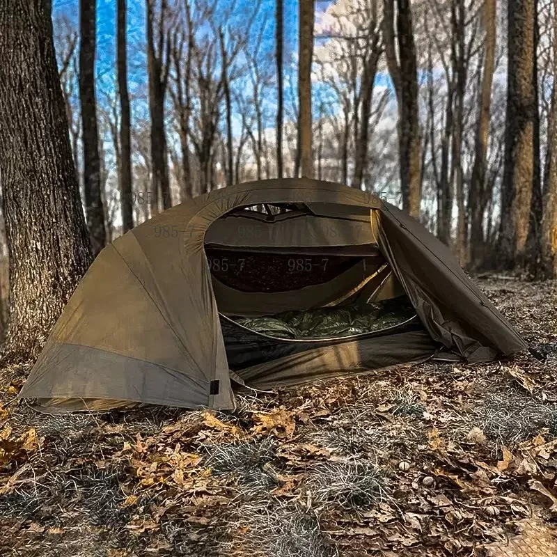 Single Anti-mosquito Waterproof Tent, Quick Open Compact Outdoor Shelter Equipped with Waterproof Outer Net