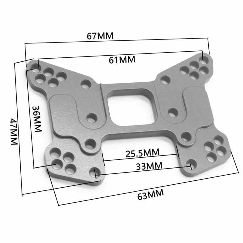 HSP Upgrade Parts 106023 06037 Aluminum Rear Shock Tower RC Model 1/10 Off Road Buggy Baja Warhead Purple