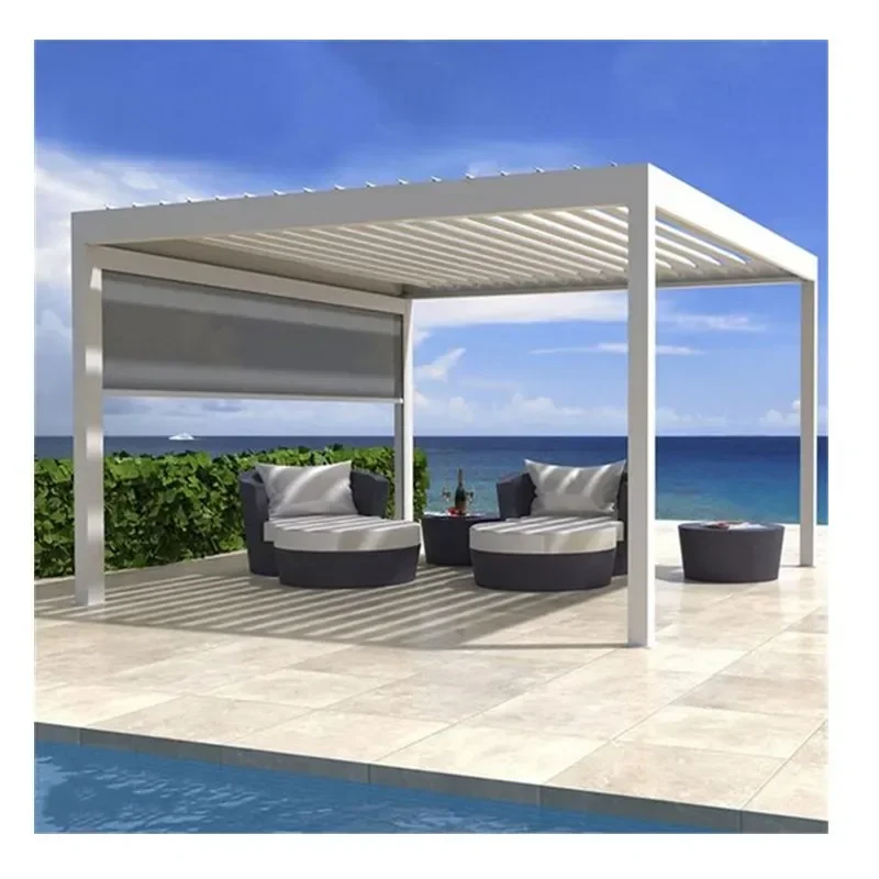 

Cheapest Pergolas De Madera Louver Aluminum Pergola Bioclimatic Carport Gazebo Outdoor Pergola Motorized Louver Roof