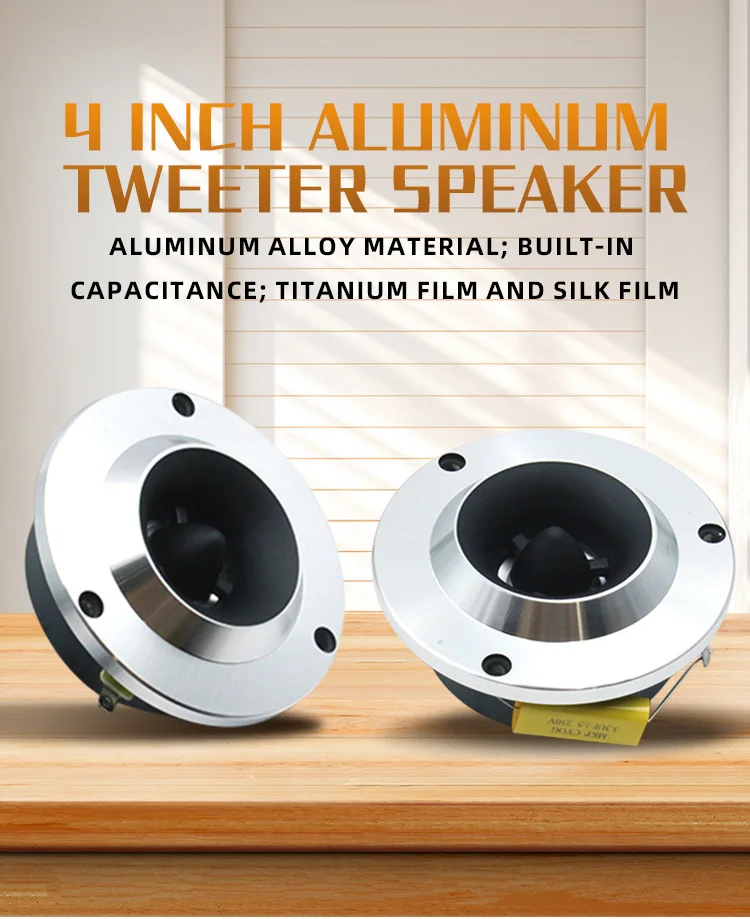 

4 Inch RMS 30W MAX 150W Aluminum Tweeter Speaker Super Loud 4 Ohm 25mm-voice coil 35Hz-25kHz 92DB Bullet Tweeter for Car Audio