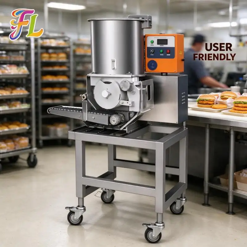 Meat Patty Forming Machine Stainless Steel Burger Patty Maker Continuous Operation Food Factory Patty Equipment
