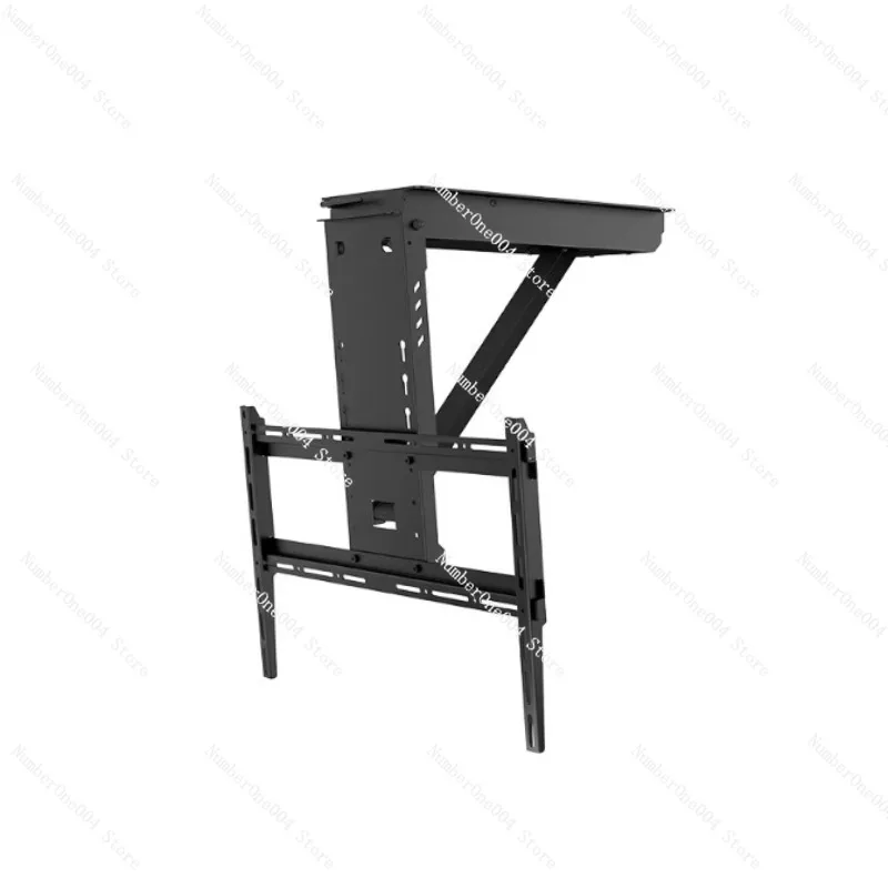 

32-85 Inch Electric Ceiling TV Lift: Concealed Motorized Pull-Down & Flip-Up Wall Mount Stand with 80KG Load Capacity