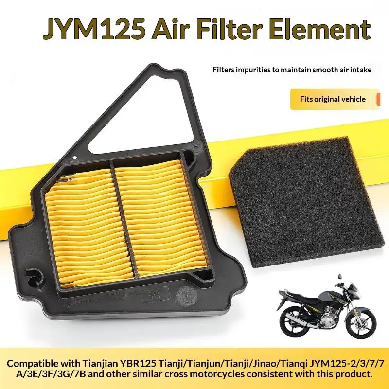 Air Filter For YBR 125 JYM 125 YBR125 YBR125ED JYM125 YB 125 Z YB125 2008 Accessories Cleaner Air Element Cleaner