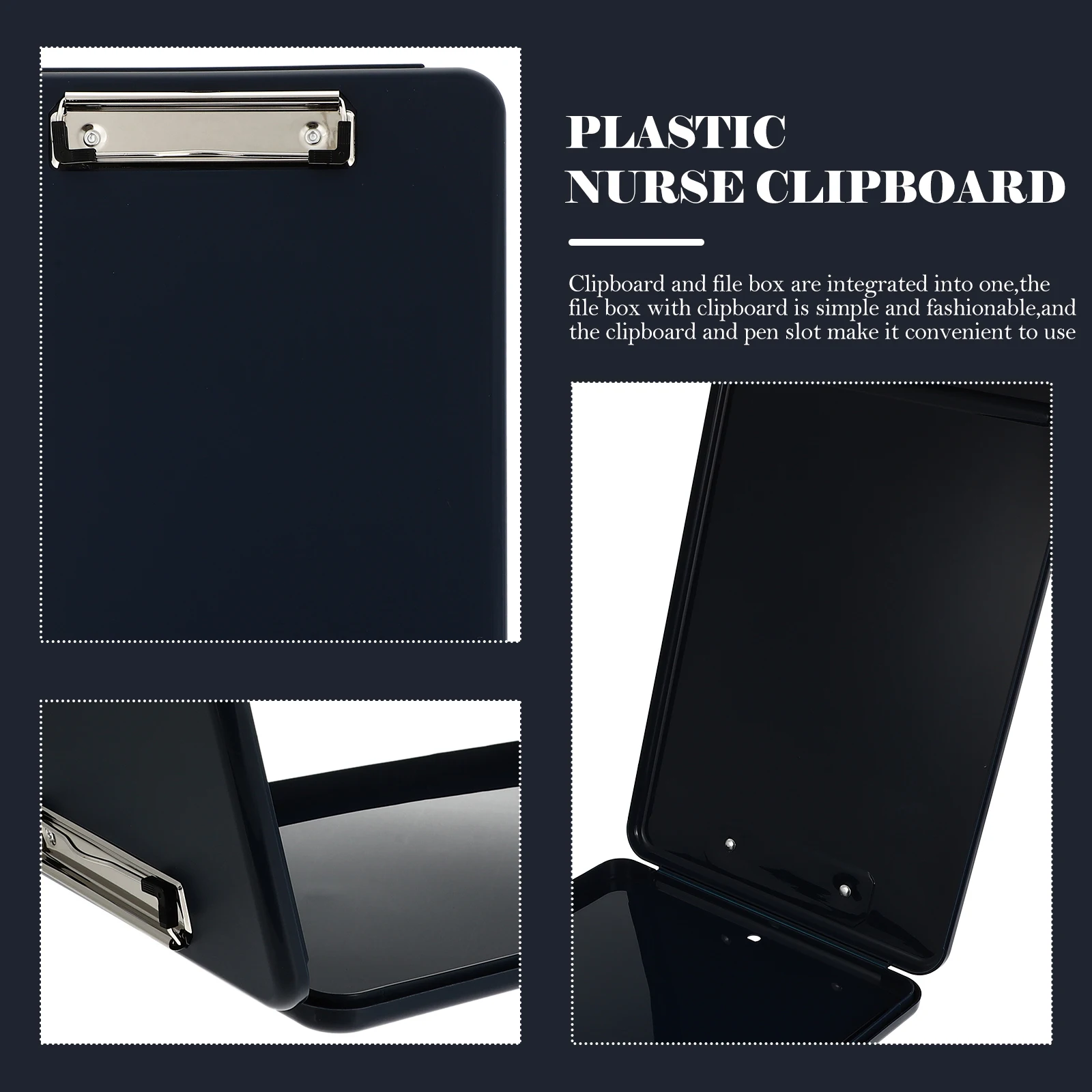 

Foldable Clipboard Nursing File Box Accessories Nurse Boards Plastic Storage Case