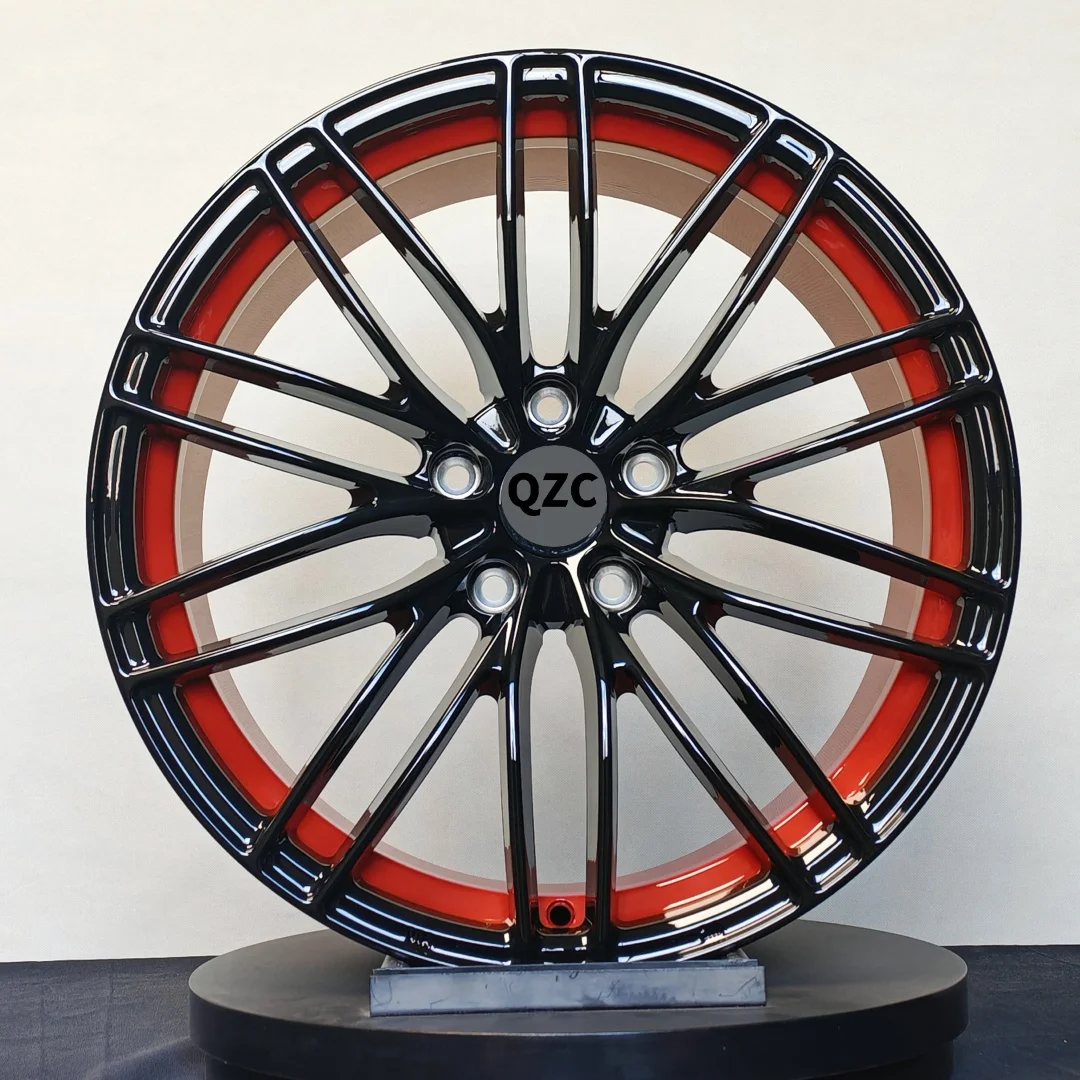 

For Audi 18-22 Inch Bright Black Transparent Red Custom Forged Alloy Wheels 5x112 New Model Passenger Car Wheel Hub