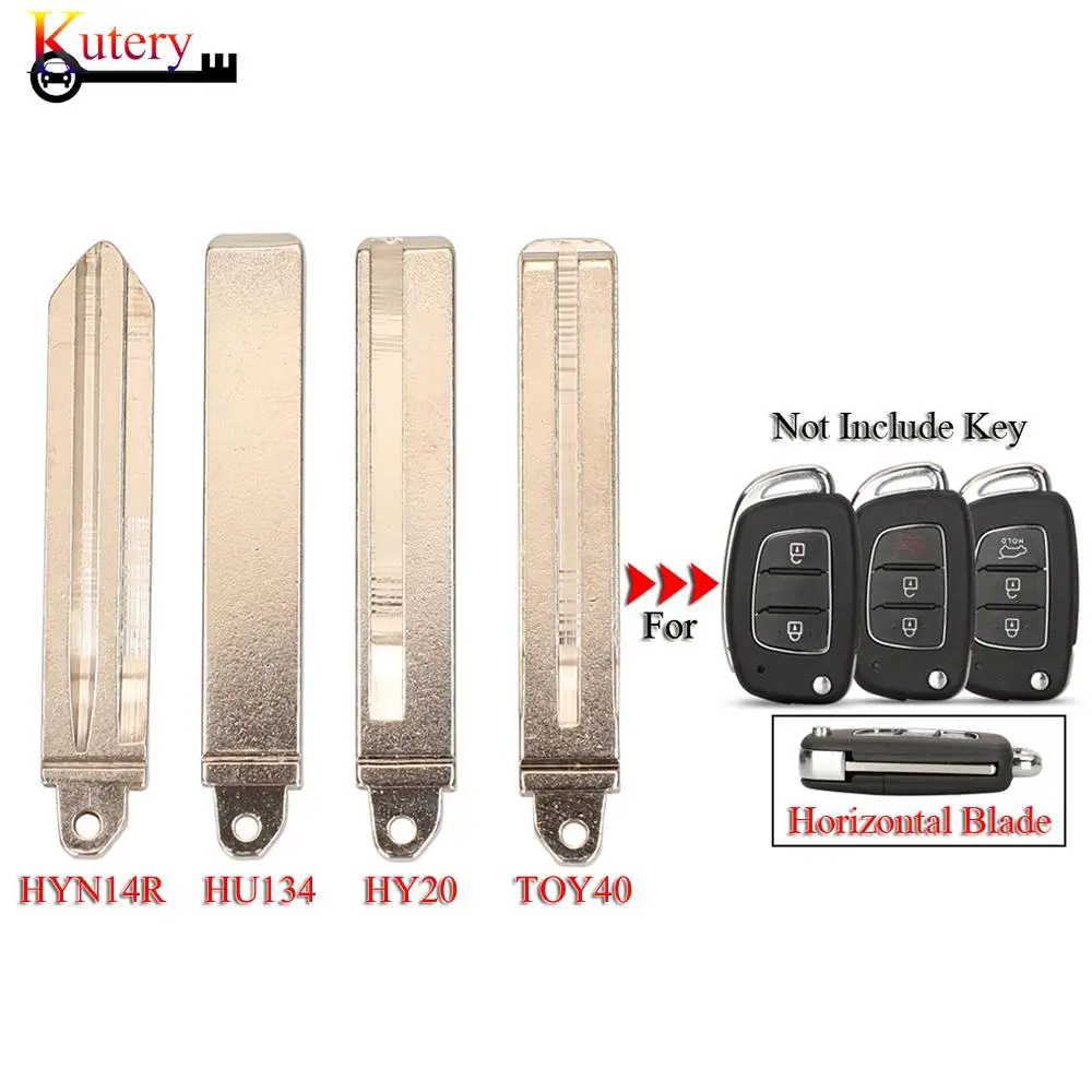 

jingyuqin Remote Smart Car Key Blade For Hyundai Tucson Sonata Elantra Mistra Solaris Accent Creta Verna Horizontal Key Blank