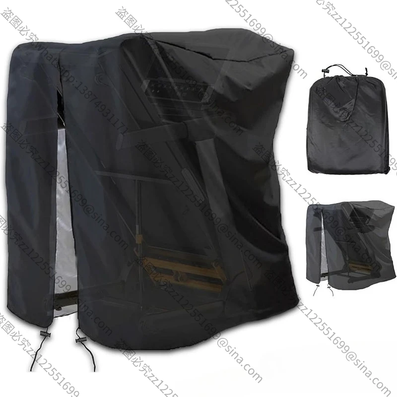 

Подходит для улицы, дома, дома, складной пылезащитный чехол для беговой дорожки, непромокаемый чехол для хранения беговой дорожки на беговой дорожке, тканьОксфорд, черный