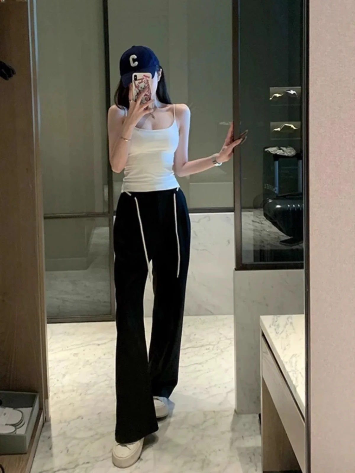 White Sports Brtte Vest Women's Inner Wear with Chest Pad Small Strap One-Piece Underwear Cotton Blend ort Sle