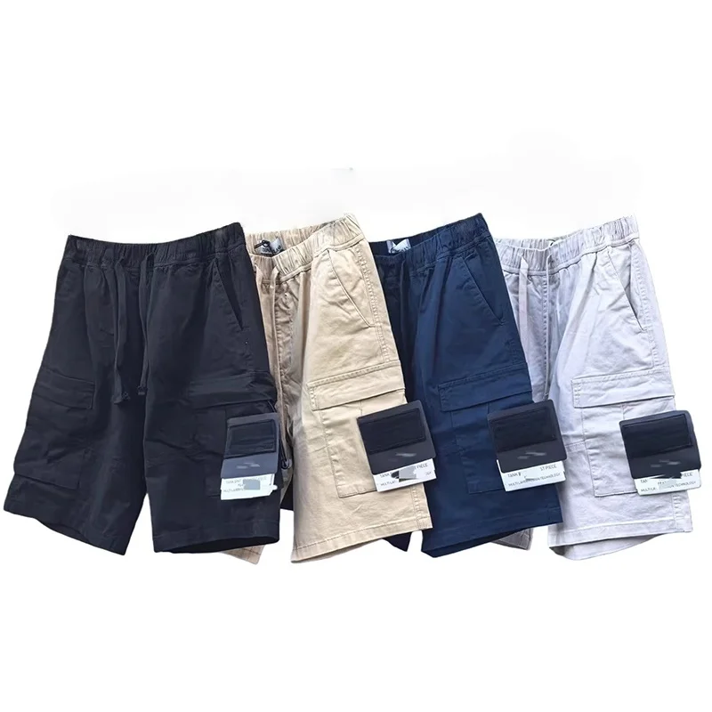 

Stone Brand Casual Cotton orts for Men And Women with Multiple kets Five-Quarter Length Summer Workwear Sle