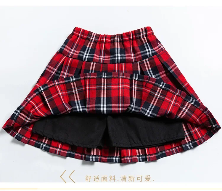 Children Clothes Kids Spring Summer Fashion Plaid Skirt Teenage Girls Pleated Skirt 2022 Costume 5 6 7 8 9 10 11 12 13 14 15 16y