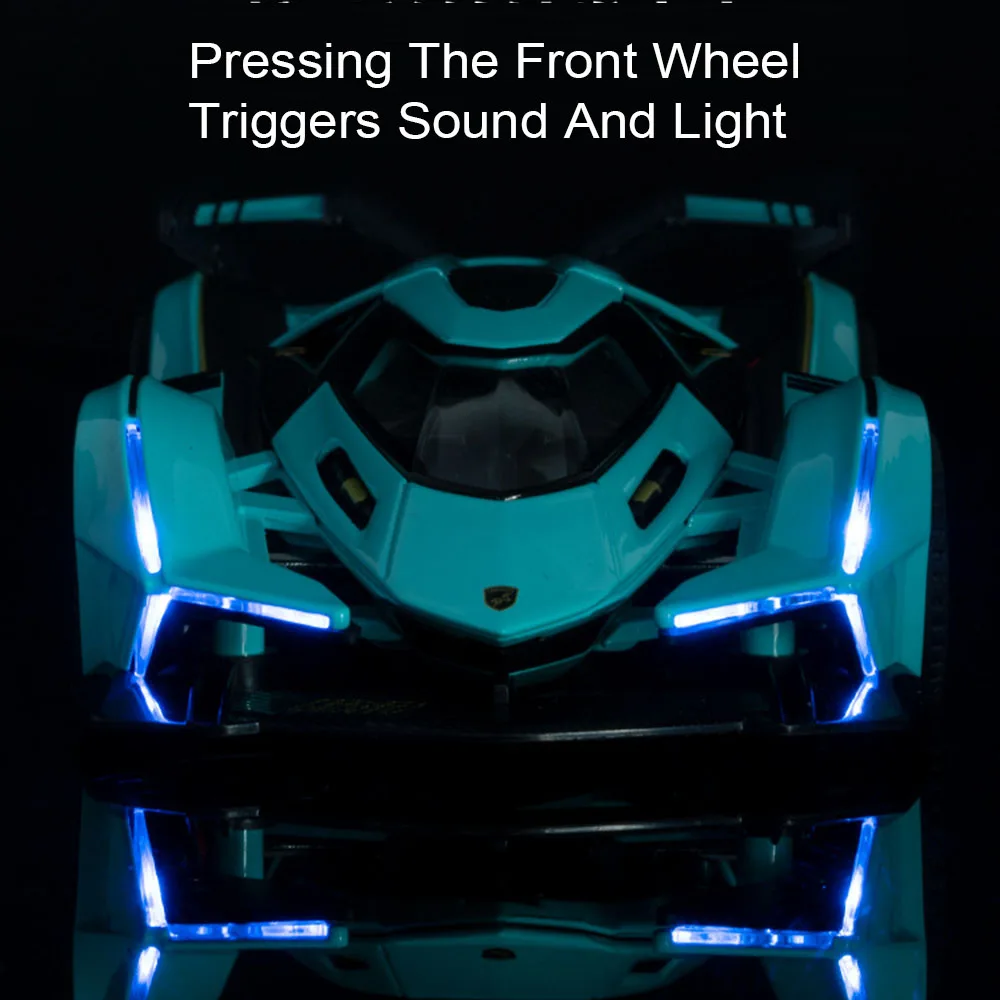 Juguetes de aleación URUS V12 a escala 1:32, modelo de coche fundido a presión, puertas de Metal, sonido abierto, luz, vehículos extraíbles, modelos, juguetes para niños, adornos