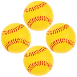 4 Pcs Sponge Kids Baseball Soft Softballs for Practice Children’s Toys Pu Training Baseballs Hitting Student