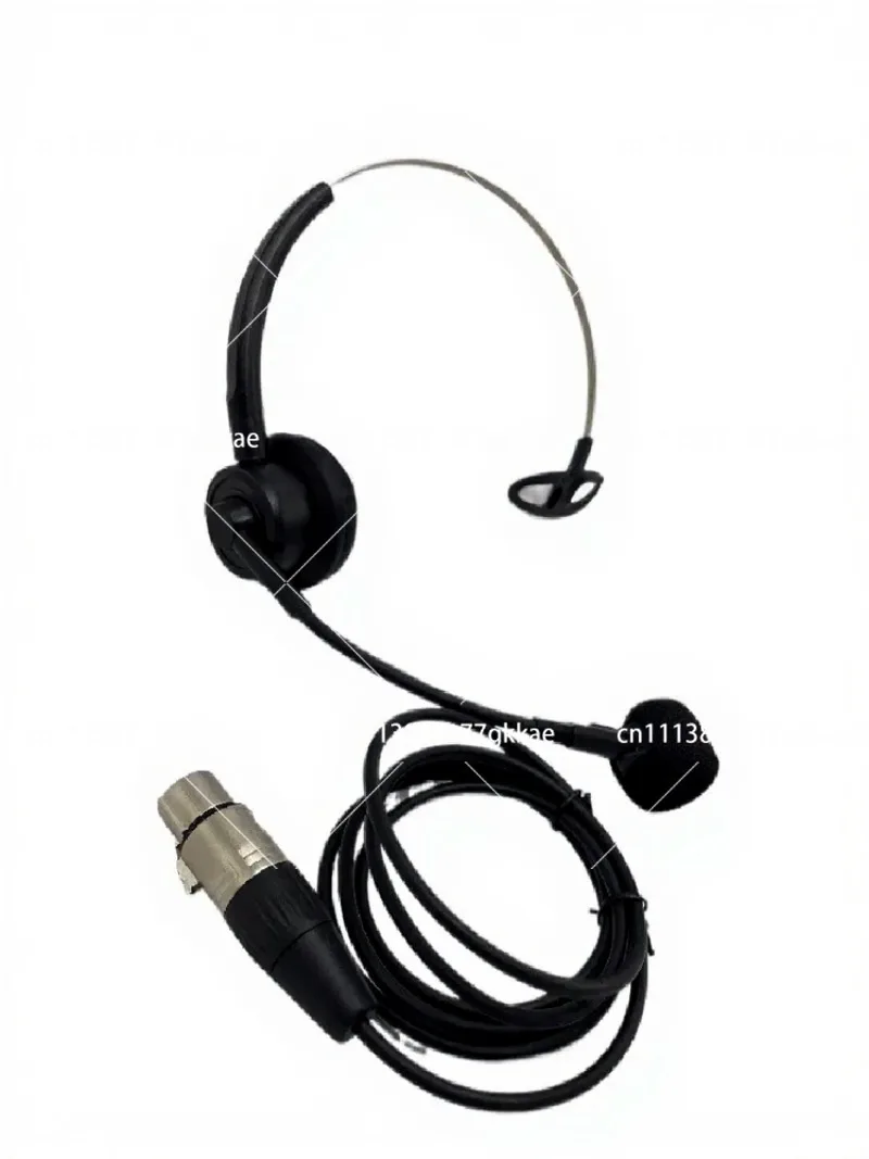 Unilateral Headset with Noise-Canceling Microphone, Four-Core XLR Connector, Comfortable Fit for Communication
