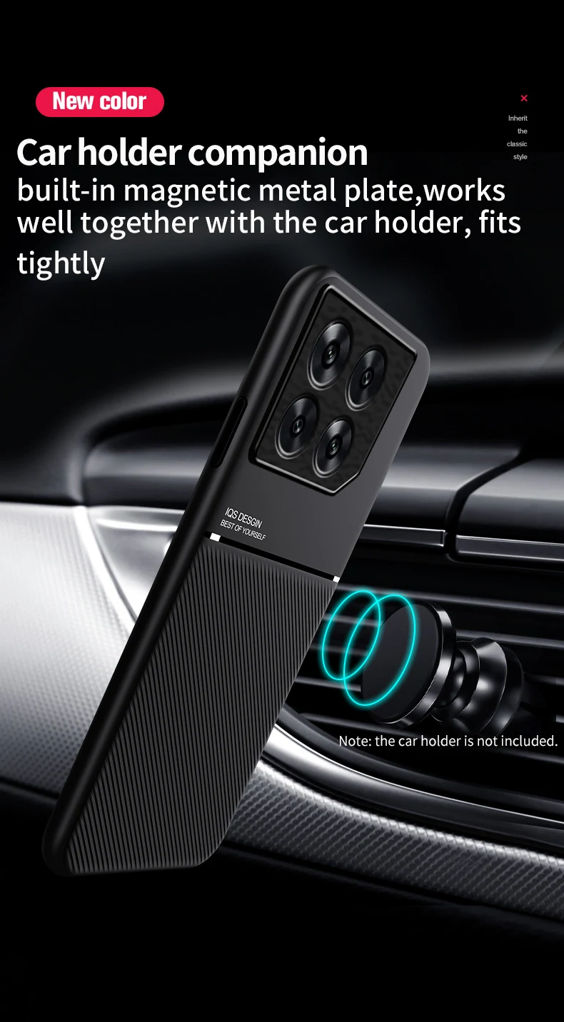 Case for Infinix GT 20 Pro Leather Car Magnetic Holder Dissipate Heat Silicone Protection Phone Cover InfinixGT20Pro X6871 Coque