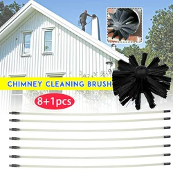 Pipes Brush Kit Chimney Cleaner Kit Flexible Inner Wall Nylon Rods Stoves Sweep Chimney Cleaner Cleaning Tools